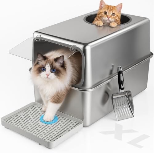 Stainless Steel Litter Box by TIUUBT