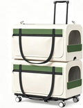 Double Decker Rolling Cat Carrier Large Wheeled Pet Carrier by Unknown