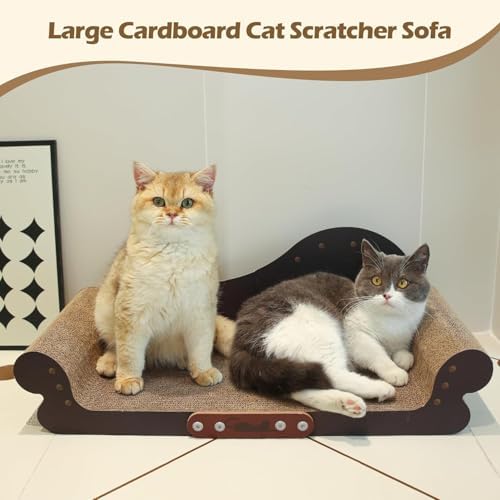 ComSaf Large Cat Scratcher Bed 26.7 in, Cardboard Cat Couch Scratch Pad - Image 6