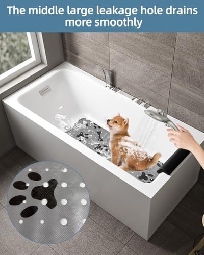 Dog Bath Mat for Tub Non-Slip Pet Bathtub Mat Fast Dry Dog Shower Attachment - Image 3