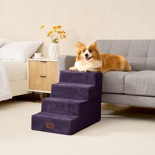EHEYCIGA Dog Stairs for Bed 18" H, Dog 4-Steps for High Bed - Image 4