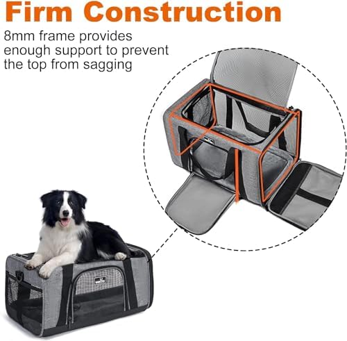 Wakytu Cat Carrier Soft for Medium or Large Cats for Car Travel Camping - Image 4