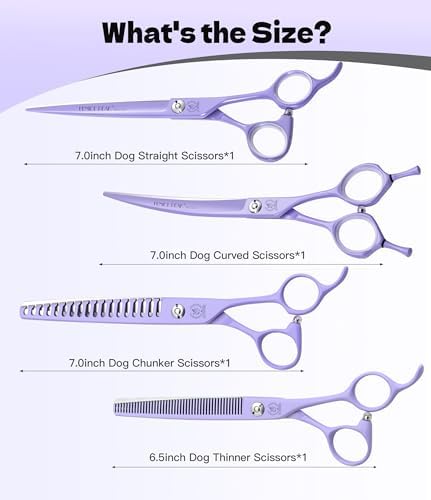 7" Professional Chunker Dog Grooming Scissors, Japanese 440C Stainless Steel - Image 7