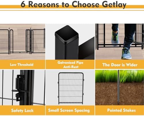 Getlay Playpen 36 inch High, Gate 17.7 inches Wide - Image 2