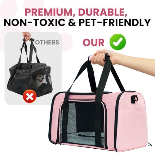 Soft-Sided Cat Carrier 20x13x13 in Expandable Travel Pet Bag 22LBS - Image 6