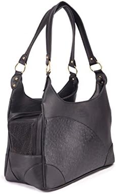 Elegant Embossed Leather Purse Carrier Black - Image 4