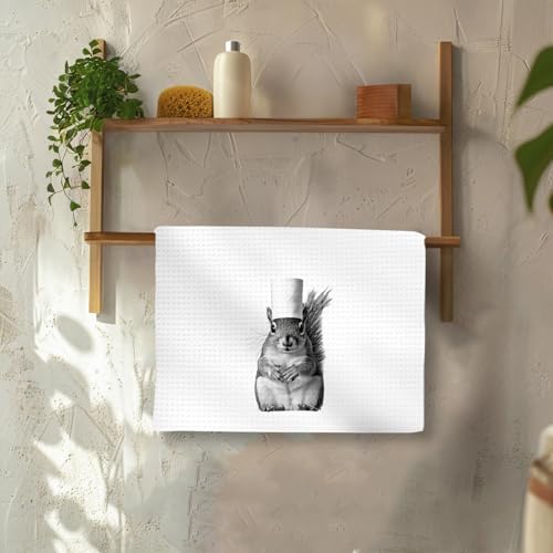 Squirrel Bathroom Hand Towels, Squirrel Decor - Image 3