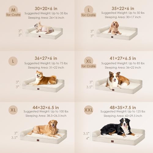 EHEYCIGA Memory Foam Dog Bed Large Size Dogs, Orthopedic Dog Bed Large - Image 2
