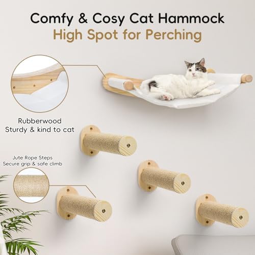 Cat Wall Hammock & Steps Set - Image 2