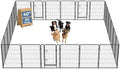 DUMOS Dog Playpen 40 Inch 24 Panels Indoor Outdoor Metal Pet Fence by DumosLifestyle