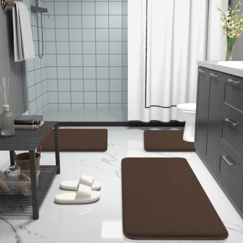 OLANLY Thick Memory Foam Bathroom Rugs 30x18, Absorbent Bath Mat - Image 7