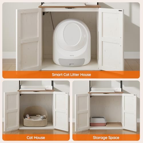 HOOBRO Cat Automatic Litter Box Enclosure Furniture, 30.5" L x 26.8" W x 61" H - Image 4