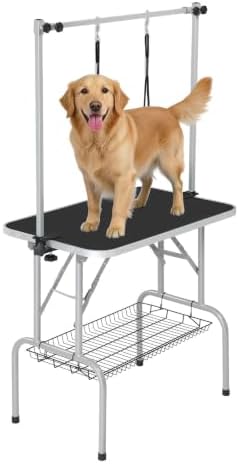 VINGLI Dog Grooming Table, 32“ Adjustable Pet Grooming Stand by VINGLI