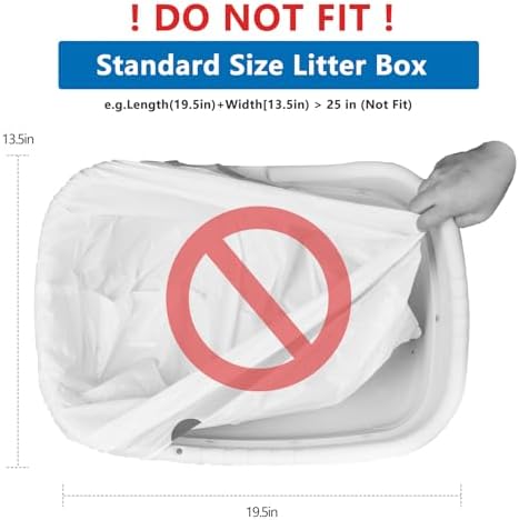 Self Cleaning Cat Litter Box Liners-120 Counts, Extra Thick Litter Bags - Image 5
