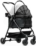 Pet Stroller for Small Dogs and Cats, One-Click Foldable Dog Stroller by Pawccoli