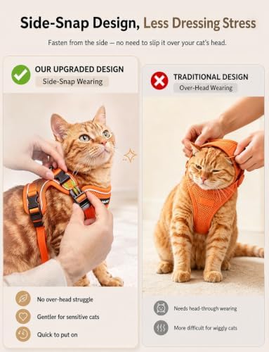 Cat Harness and Leash Set, Escape Proof Kitten Harness - Image 3