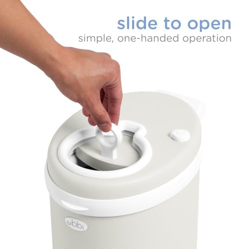 Ubbi Stainless Steel Diaper Pail, No Special Bags, Odor-Locking, Matte Oat - Image 4