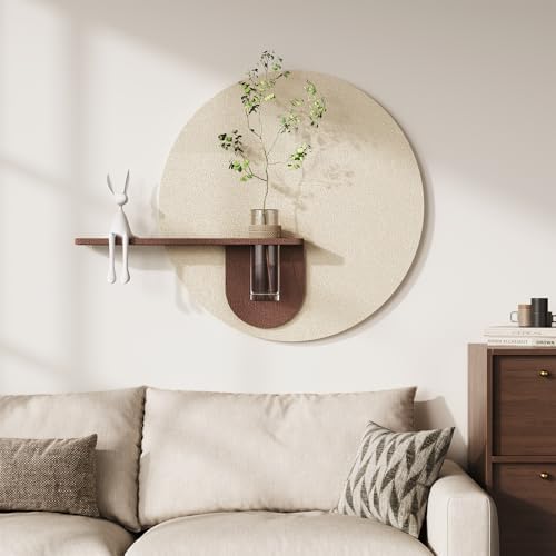 3D Textured Minimalist Round Neutral Wall Art by Troartos
