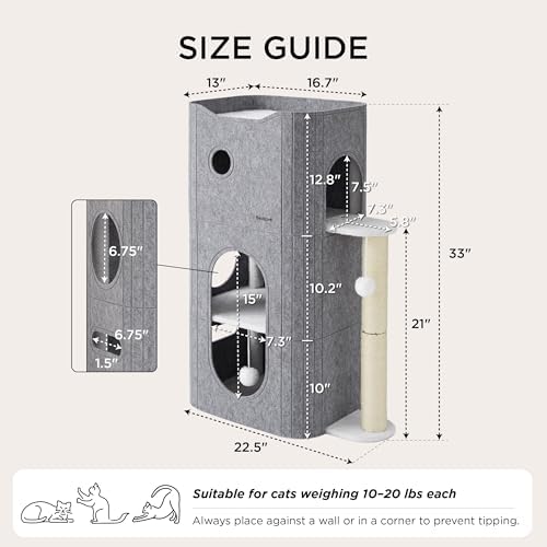 Bedsure 3-Level Cat Tree for Indoor Cats - Image 5