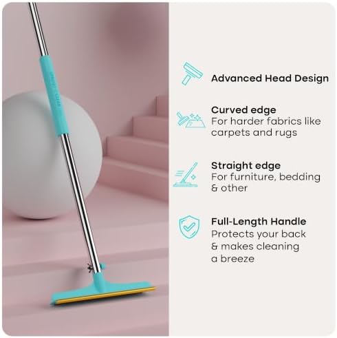 Uproot Clean Xtra Carpet Rake for Pet Hair Removal 60" Telescopic Handle - Image 5