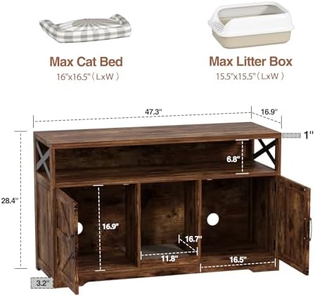 Halitaa Cat Litter Box Enclosure - Image 2