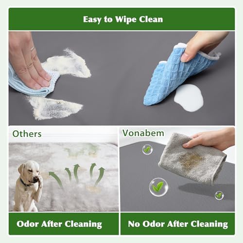 Waterproof XXXL Dog Bed Washable, Wipeable Leather Large Crate Pad 54" - Image 3