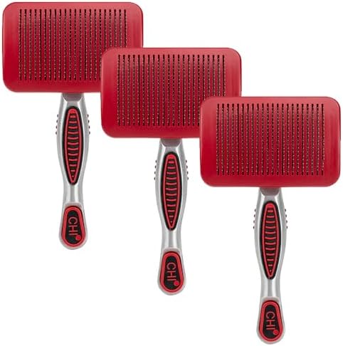 CHI for Dogs Self-Cleaning Slicker Brush, Small Size by FaroukSystemsInc