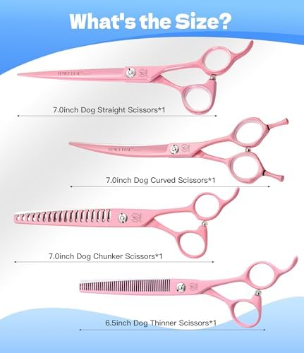 7" Professional Curved Dog Grooming Scissors, Japanese 440C Stainless Steel Dog - Image 6