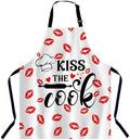 Kiss The Cook Bib Apron with Adjustable Neck by Unknown