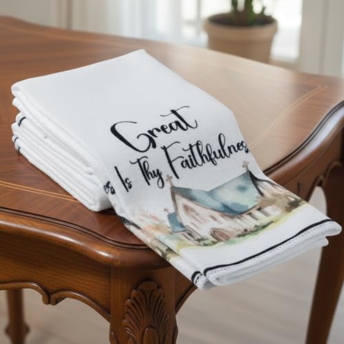 Hymn Hand Towels, 6 Pack Christian Religious Kitchen Decorative Dish Cloths - Image 6