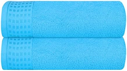 GLAMBURG 100% Cotton 2 Pack Oversized Bath Towel Set 28x55 Inches, Ultra Soft by GLAMBURG