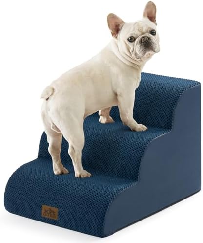 COZY KISS Wide Dog Stairs for Small Dog 15.7" H, 3 Step Pet Ramp for Couch by COZYKISS