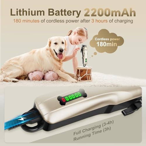 Quiet Dog Grooming Kit - 2000mAh Dog Clippers - Image 5