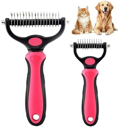Dematting Comb for Dogs and Cats, Undercoat Rake Pet Brush for Long Hair by Unknown