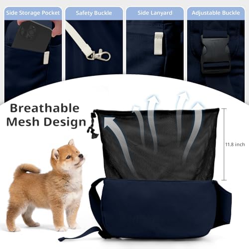 ONECUTE Dog Sling Carrier 15 lbs, Small Dog Carrier Sling - Image 4