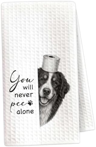 Funny Bernese Mountain Dog Bathroom Hand Towel, Dog Lover Gifts-A06 by OXRUN