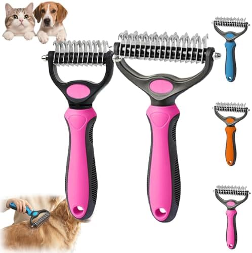 Pet Pro Grooming Tool, 2-in-1 Deshedding Dog Brush by uphrgmd