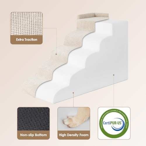 EHEYCIGA 5-Step Curved Dog Stairs - Image 3