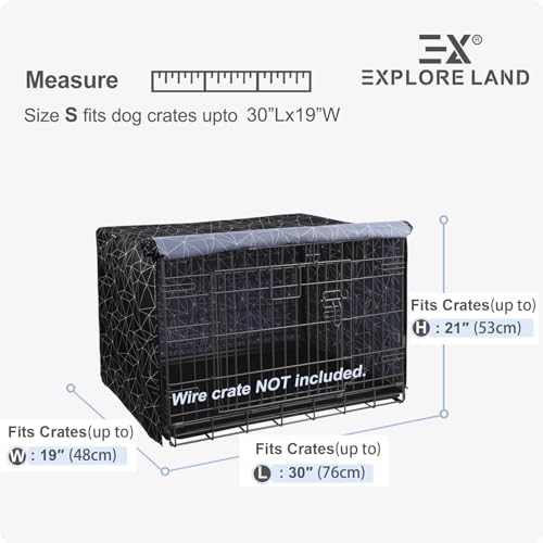 Explore Land Pattern Dog Crate Cover, 30 Inches - Image 2