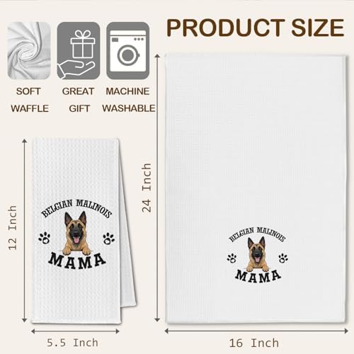 Belgian Malinois Kitchen Towels, Dog Mama Belgian Malinois Gifts - Image 6