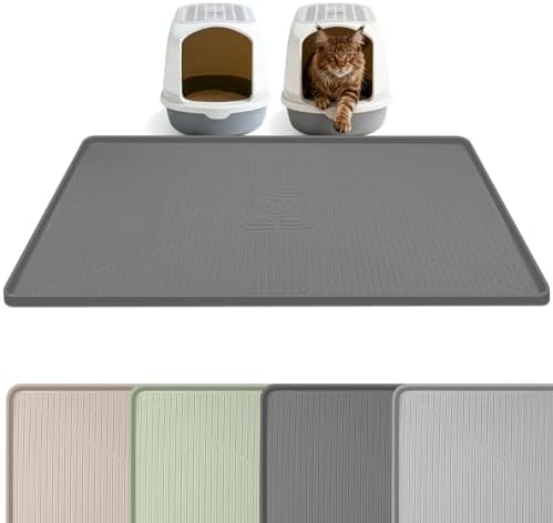 Silicone Cat Litter Mat 45" x 30" Cat Mat by Bartuke