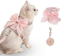 Tensho Pink Bow Cat Harness and Leash Set, Escape Proof by TENSHO