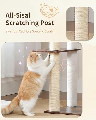 Heybly Cat Tree, 70.5" Wood Tall Cat Tower - Image 6