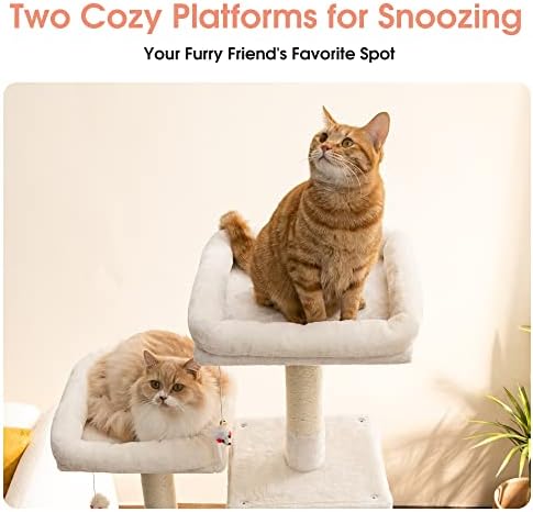 MWPO 70.1-Inch Large Cat Tree, Plush Cat Condo - Image 4