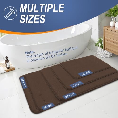 OLANLY Memory Foam Bathroom Runner Rugs 47x20, Absorbent Long Mat - Image 5