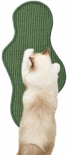Cat Scratcher Mat with Sticky Tapes, Sisal Cat Scratching Carpet Wall Cat by Unknown