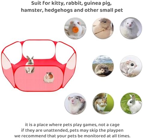 Amakunft Small Animal Playpen, Pop-Up Portable Play Yard - Image 4