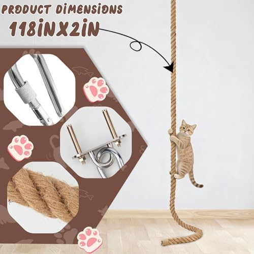 2" x9.8Ft Cat Climbing Rope - Image 2