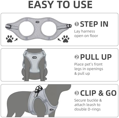 ROYPET Step-in Air Dog Harness, All Weather Mesh Step in Vest Harness - Image 5