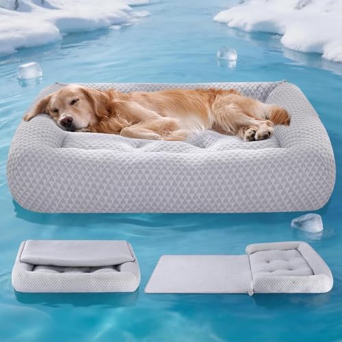 Rywell 3-in-1 Cooling Dog Bed Large, Arc-Chill Tech by Rywell